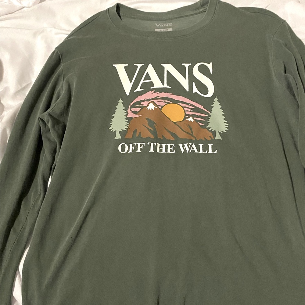 Vans green long sleeve